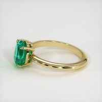 1.53 Ct. Emerald Ring, 18K Yellow Gold 4