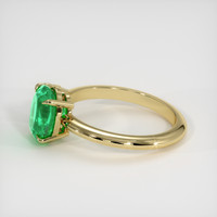 1.53 Ct. Emerald Ring, 18K Yellow Gold 4