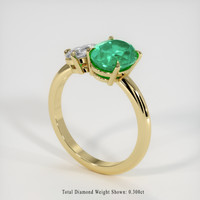 1.82 Ct. Emerald Ring, 18K Yellow Gold 2