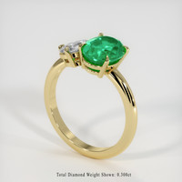 1.62 Ct. Emerald Ring, 18K Yellow Gold 2