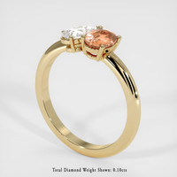 0.75 Ct. Sapphire Ring, 18K Yellow Gold 2