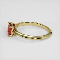 1.16 Ct. Padparadscha Sapphire Ring, 18K Yellow Gold 4