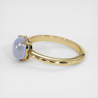 3.27 Ct. Bluish Purple Sapphire Ring, 18K Yellow Gold 4