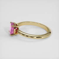 1.24 Ct. Pink Sapphire Ring, 18K Yellow Gold 4