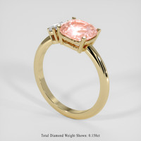 2.01 Ct. Padparadscha Sapphire Ring, 18K Yellow Gold 2