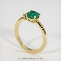 0.93 Ct. Emerald Ring, 18K Yellow Gold 2