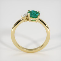 0.93 Ct. Emerald Ring, 18K Yellow Gold 3