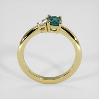 0.69 Ct. Greenish Blue Sapphire Ring, 18K Yellow Gold 3