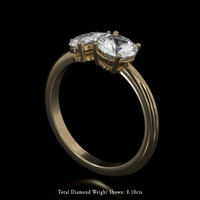 0.90 Ct. White Sapphire Ring, 18K Yellow Gold 2