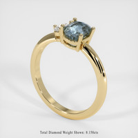 1.42 Ct. Sapphire Ring, 18K Yellow Gold 2