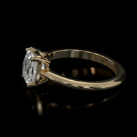 2.02 Ct. White Sapphire Ring, 18K Yellow Gold 4