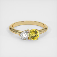 0.70 Ct. Sapphire Ring, 18K Yellow Gold 1