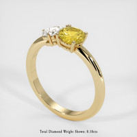 0.70 Ct. Sapphire Ring, 18K Yellow Gold 2