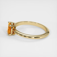 1.10 Ct. Orange Sapphire Ring, 18K Yellow Gold 4