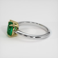 1.21 Ct. Emerald Ring, 18K Yellow & White 4