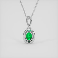 3.21 Ct. Emerald Pendant, Platinum 950 4