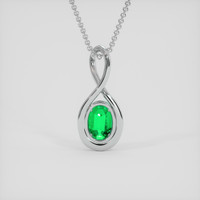 2.63 Ct. Emerald Pendant, Platinum 950 4