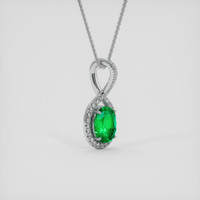 6.45 Ct. Emerald Pendant, Platinum 950 2
