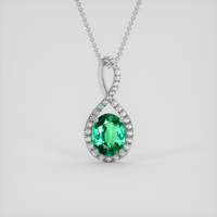 3.95 Ct. Emerald Pendant, Platinum 950 1