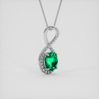 3.95 Ct. Emerald Pendant, Platinum 950 2