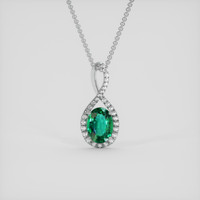4.40 Ct. Emerald Pendant, Platinum 950 1