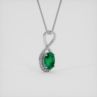 4.40 Ct. Emerald Pendant, Platinum 950 2