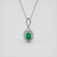 4.40 Ct. Emerald Pendant, Platinum 950 4