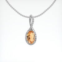 2.75 Ct. Gemstone Pendant, Platinum 950 1