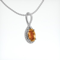 2.75 Ct. Gemstone Pendant, Platinum 950 2