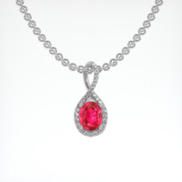 2.36 Ct. Ruby Pendant, Platinum 950 1