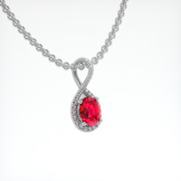 2.36 Ct. Ruby Pendant, Platinum 950 2