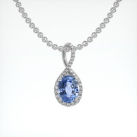 2.25 Ct. Sapphire Pendant, Platinum 950 1