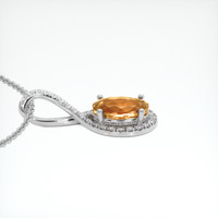 2.75 Ct. Gemstone Pendant, 14K White Gold 3