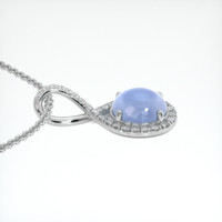 6.92 Ct. Blue Sapphire Pendant, 14K White Gold 3
