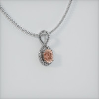 2.50 Ct. Sapphire Pendant, 14K White Gold 2