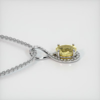 3.54 Ct. Yellow Sapphire Pendant, 14K White Gold 3