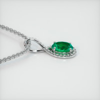2.29 Ct. Emerald Pendant, 18K White Gold 3