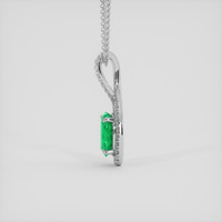 2.98 Ct. Emerald Pendant, 18K White Gold 3