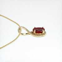 0.70 Ct. Ruby Pendant, 18K Yellow Gold 3