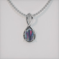 0.85 Ct. Multi Color Opal Pendant, Platinum 950 1