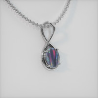 0.85 Ct. Multi Color Opal Pendant, Platinum 950 2