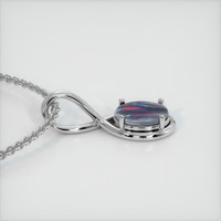 0.85 Ct. Multi Color Opal Pendant, Platinum 950 3