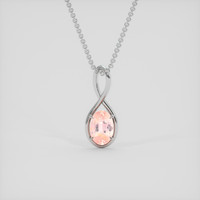 2.16 Ct. Padparadscha Sapphire Pendant, Platinum 950 1