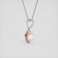 2.16 Ct. Padparadscha Sapphire Pendant, Platinum 950 2