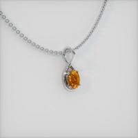 0.57 Ct. Orange Sapphire Pendant, Platinum 950 2