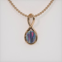 0.85 Ct. Multi Color Opal Pendant, 14K Rose Gold 1
