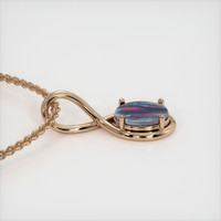 0.85 Ct. Multi Color Opal Pendant, 14K Rose Gold 3