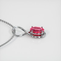 2.10 Ct. Sapphire Pendant, 14K White Gold 3