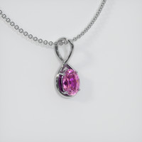 0.85 Ct. Sapphire Pendant, 14K White Gold 2