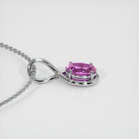 0.85 Ct. Sapphire Pendant, 14K White Gold 3